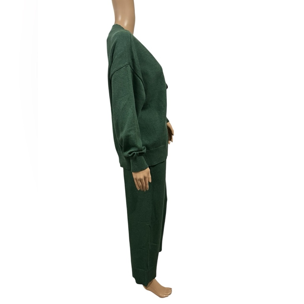 NWOT FREE PEOPLE BEACH Womens Solar Cardigan & Pants Set In Green Size Small - Picture 4 of 13